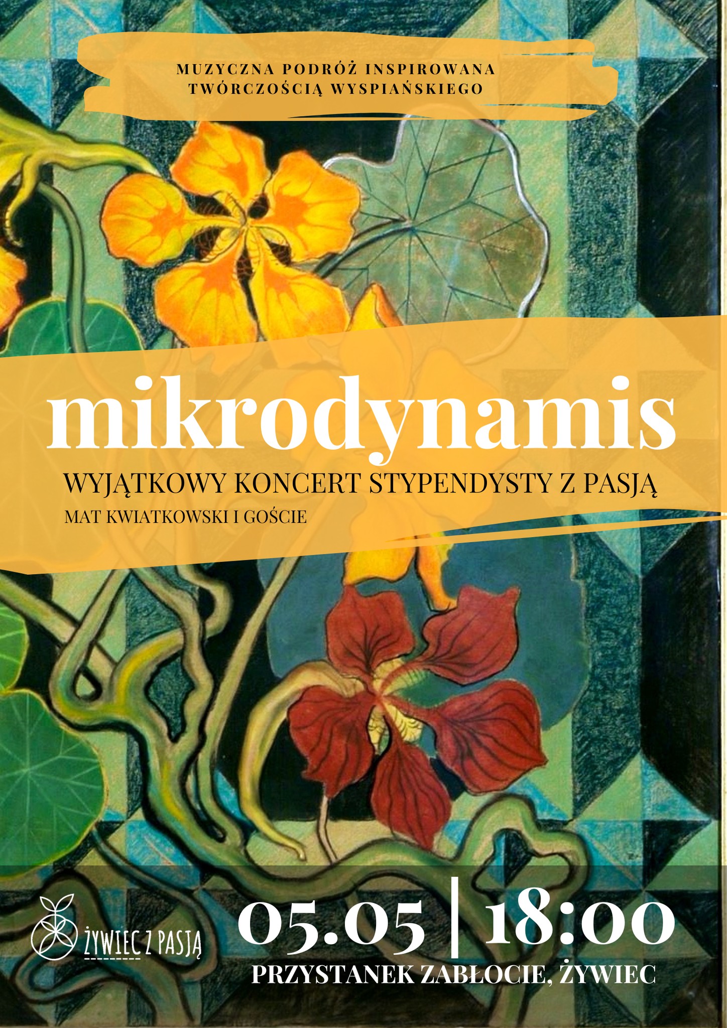 plakat wydarzenia – koncert Mikrodynamis 